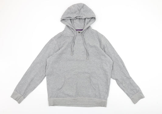 Mens UK Size L Burton Grey Pullover Hoodie