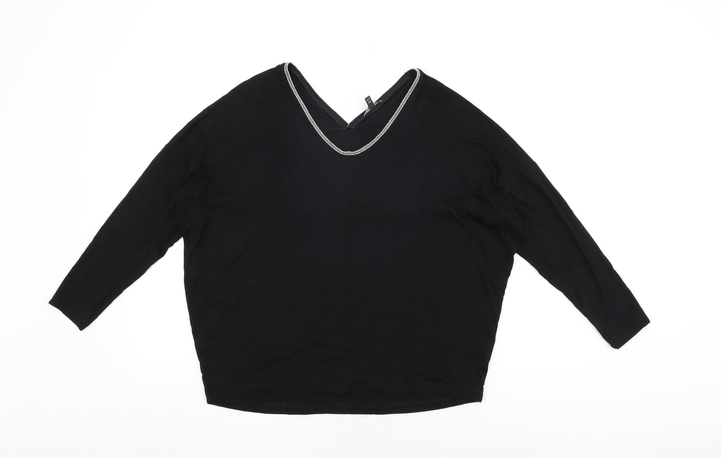Womens UK Size 6 NEXT Black Basic T-Shirt