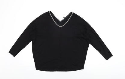 Womens UK Size 6 NEXT Black Basic T-Shirt