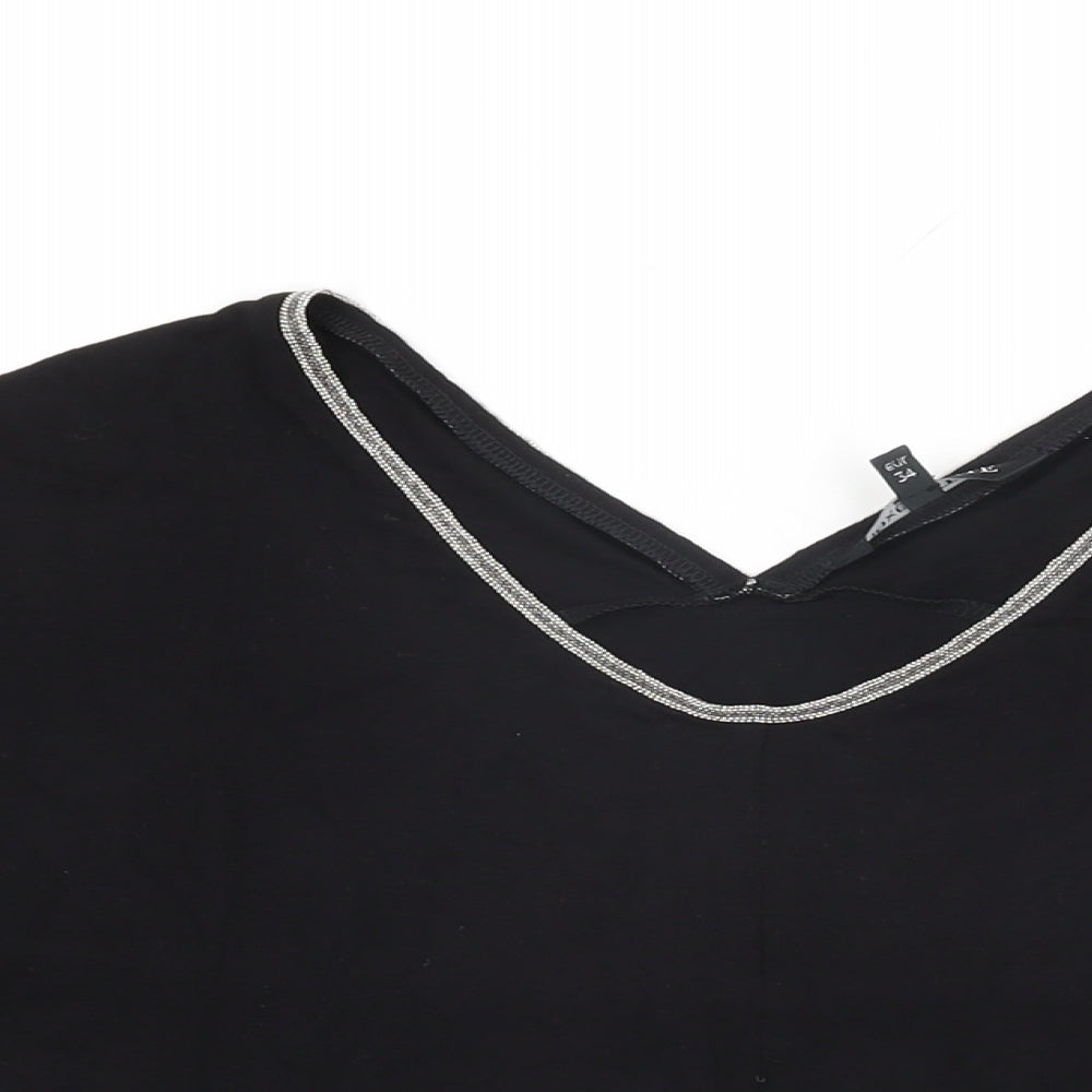 Womens UK Size 6 NEXT Black Basic T-Shirt