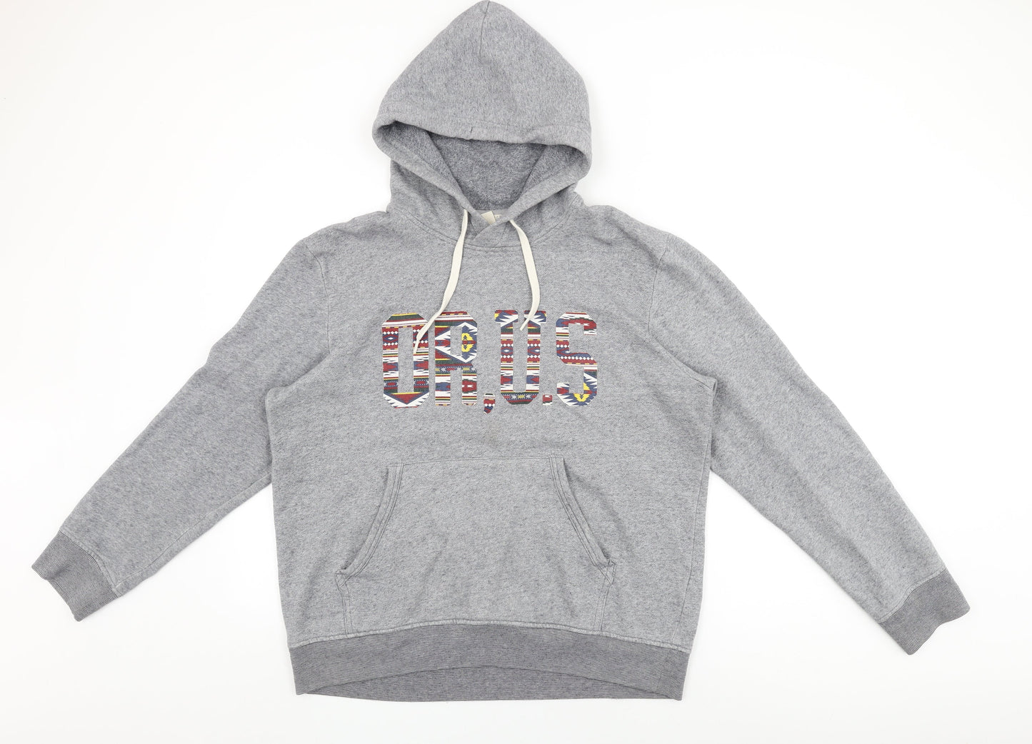 Mens UK Size L H&M Grey Pullover Hoodie