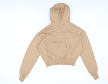 H&M Womens Beige Cotton Pullover Hoodie Size S Pullover