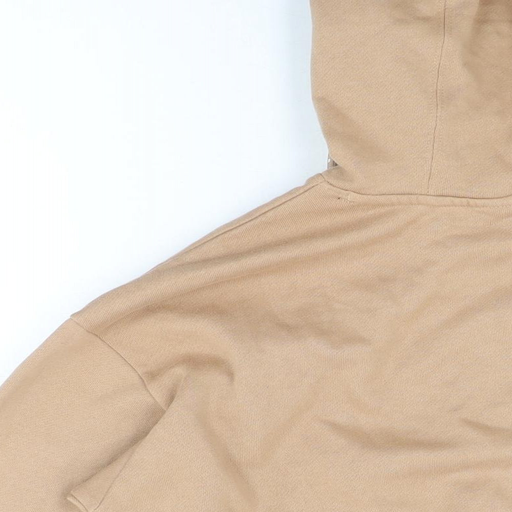 H&M Womens Beige Cotton Pullover Hoodie Size S Pullover