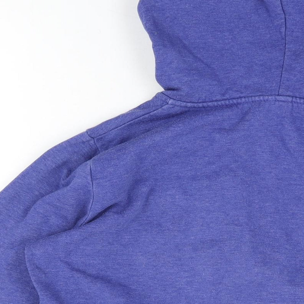 H&M Womens Blue Cotton Full Zip Hoodie Size M Zip