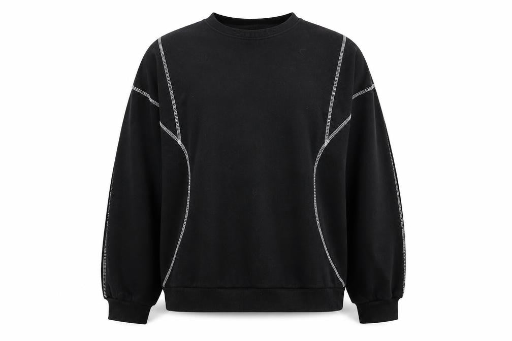 Womens UK Size L Boohoo Black Pullover Sweatshirt