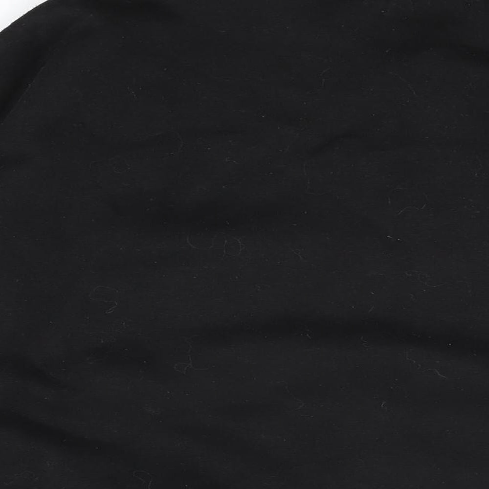 Boohoo Womens Black Cotton Pullover Sweatshirt Size L Pullover