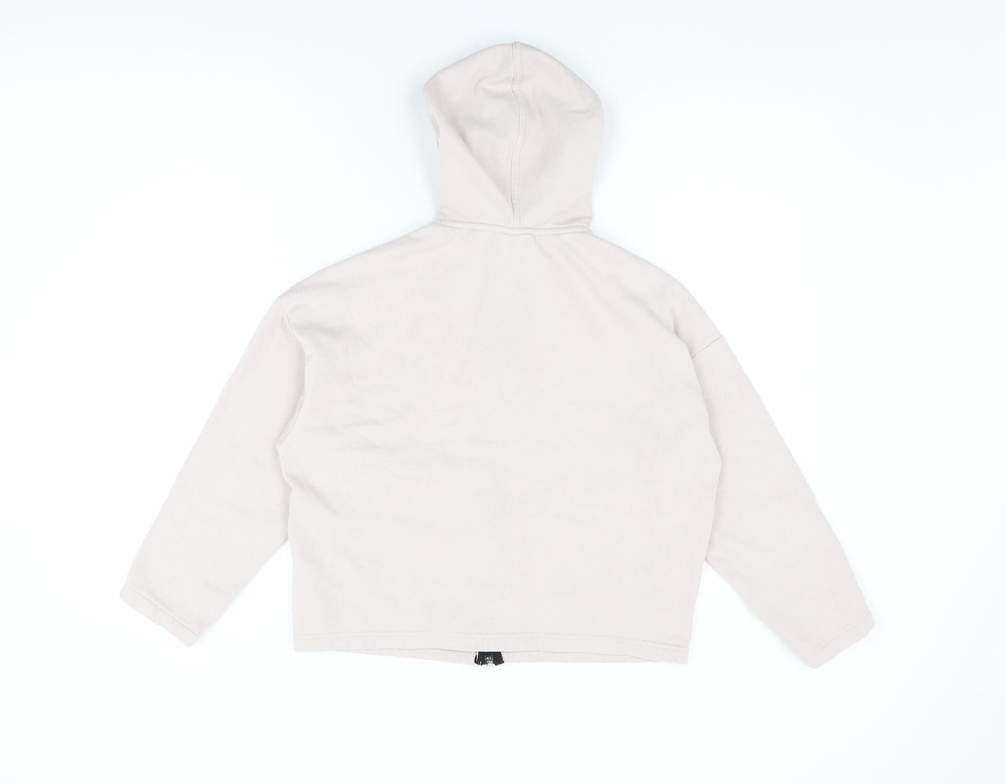 H&M Womens Pink Cotton Full Zip Hoodie Size XS Zip