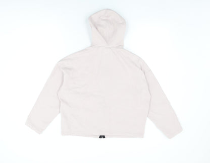 H&M Womens Pink Cotton Full Zip Hoodie Size XS Zip