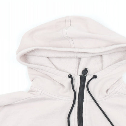 H&M Womens Pink Cotton Full Zip Hoodie Size XS Zip