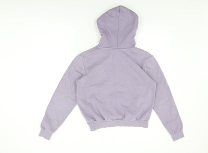 H&M Womens Purple Cotton Pullover Hoodie Size S Pullover