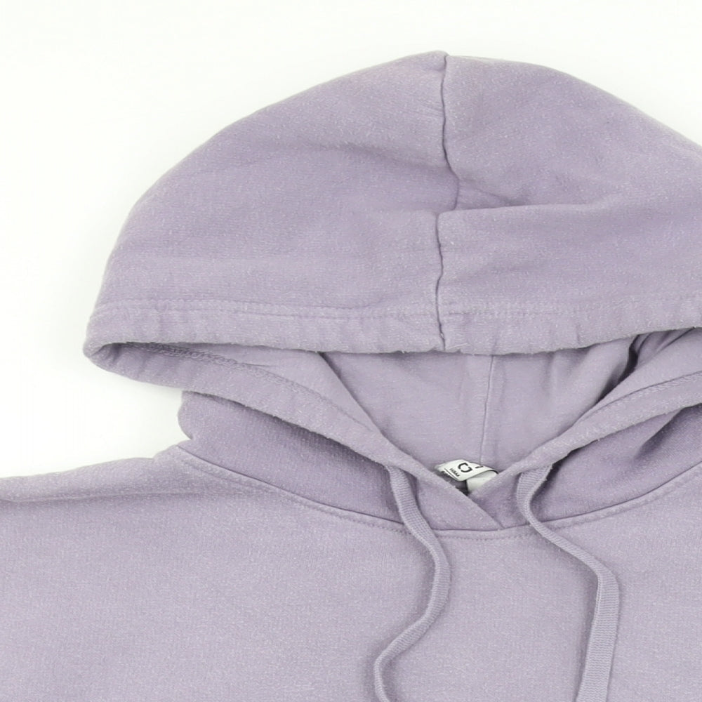 H&M Womens Purple Cotton Pullover Hoodie Size S Pullover
