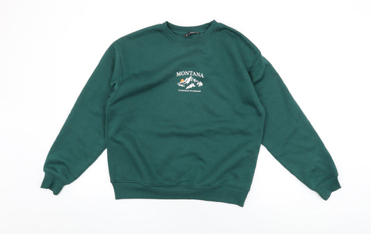 Dunnes Womens Green Cotton Pullover Sweatshirt Size S Pullover - Montana