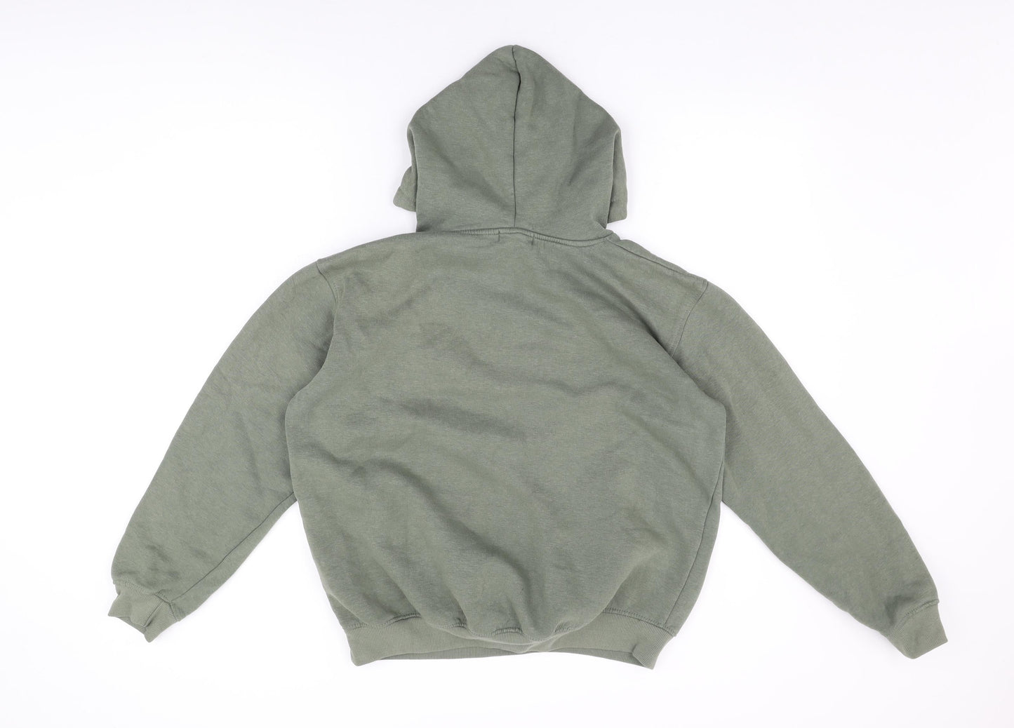 PRETTYLITTLETHING Womens Green Cotton Pullover Hoodie Size 10 Pullover