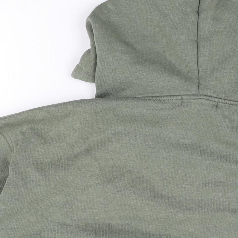 PRETTYLITTLETHING Womens Green Cotton Pullover Hoodie Size 10 Pullover