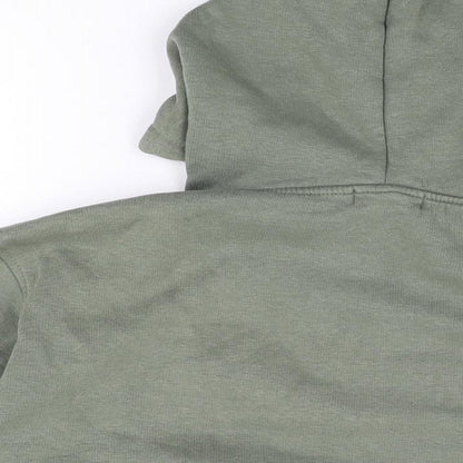 PRETTYLITTLETHING Womens Green Cotton Pullover Hoodie Size 10 Pullover