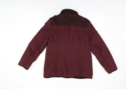 Womens UK Size 14 EWM Red Quilted Coat