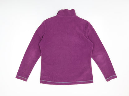 Campri Womens Purple Polyester Pullover Sweatshirt Size 12 Zip