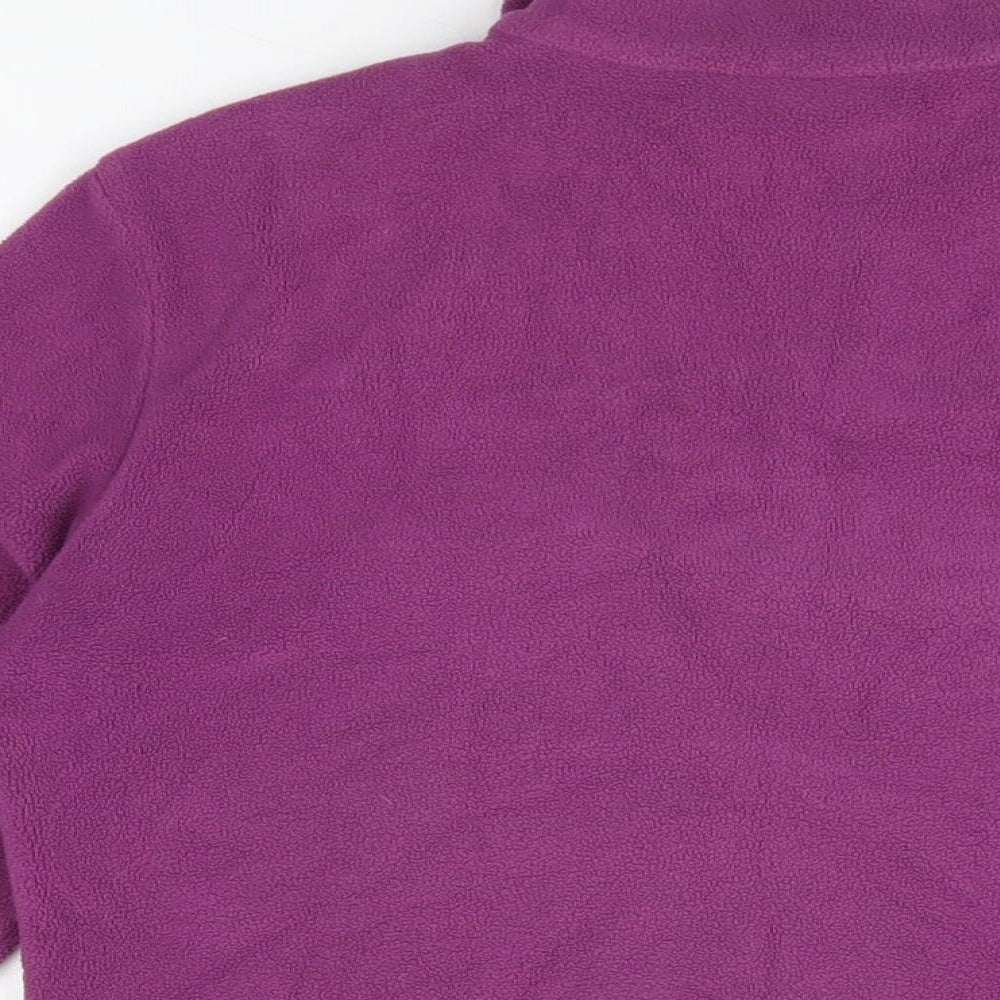 Campri Womens Purple Polyester Pullover Sweatshirt Size 12 Zip