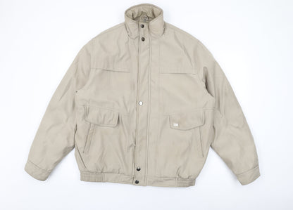 Mens UK Size M Jbc Collection Beige Bomber Jacket
