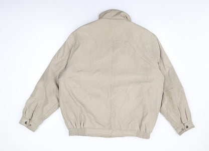Mens UK Size M Jbc Collection Beige Bomber Jacket