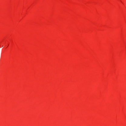 The Flash Womens Red Cotton Basic T-Shirt Size S Round Neck - The Flash, Lightning Bolt