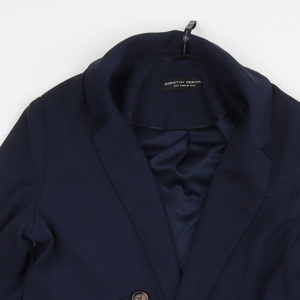 Womens UK Size 12 Dorothy Perkins Blue Kimono Coat