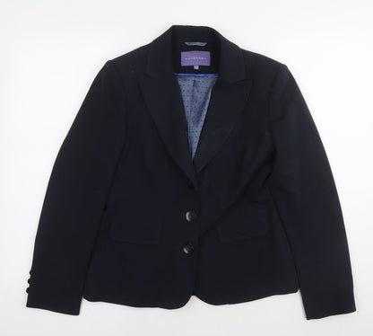 Autonomy Womens Black Jacket Blazer Size 10 Button