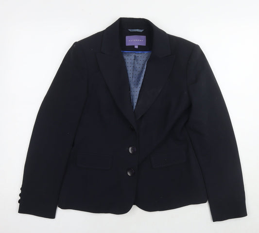Autonomy Womens Black Jacket Blazer Size 10 Button