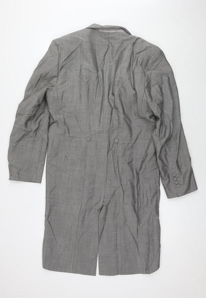 WILVORST Mens Grey Wool Tuxedo Suit Jacket Size 44 Regular