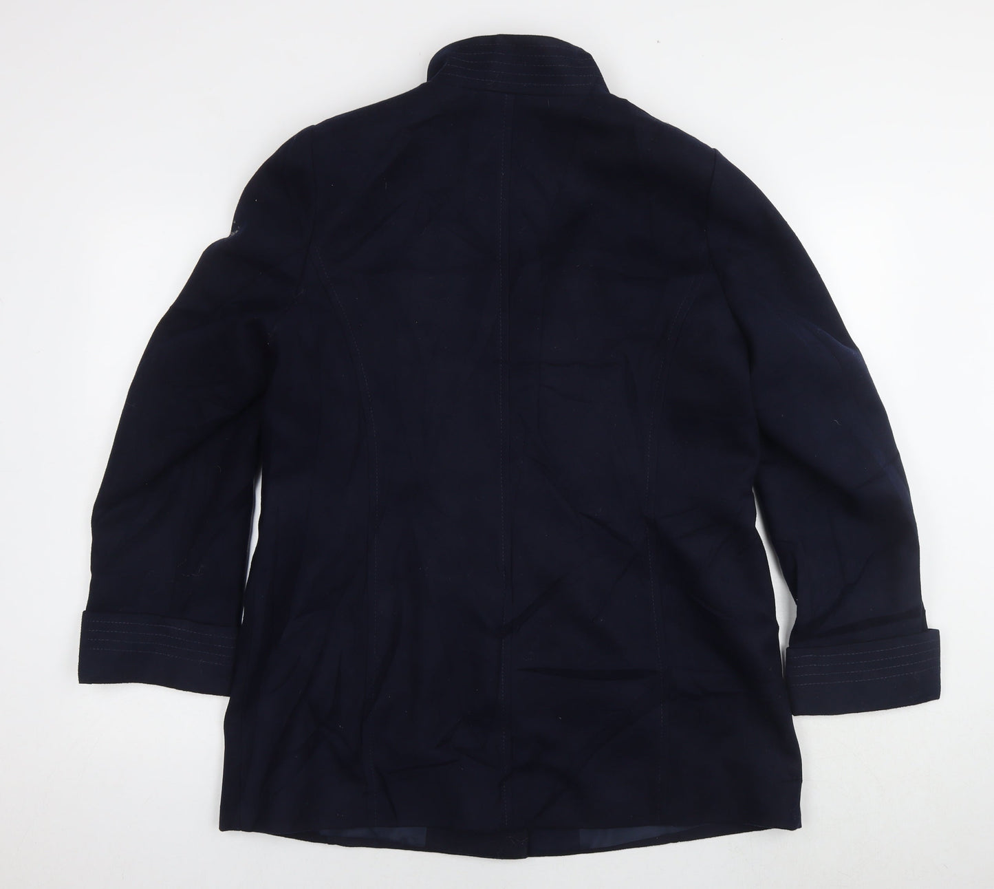 Womens UK Size 16 M&Co Blue Pea Coat