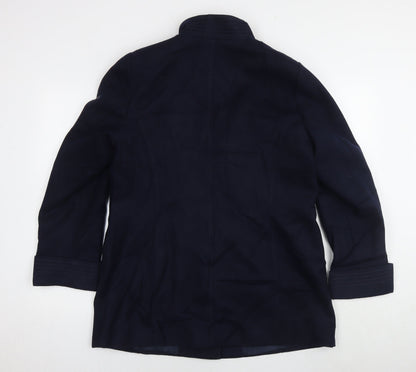 Womens UK Size 16 M&Co Blue Pea Coat