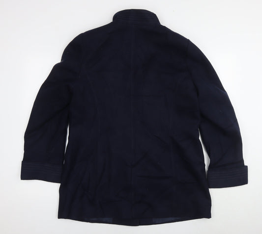 Womens UK Size 16 M&Co Blue Pea Coat
