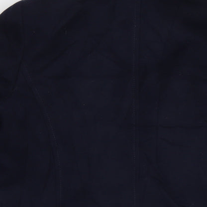 Womens UK Size 16 M&Co Blue Pea Coat
