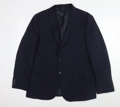 Mens UK Size 42 Marks and Spencer Regular Blue Suit Jacket