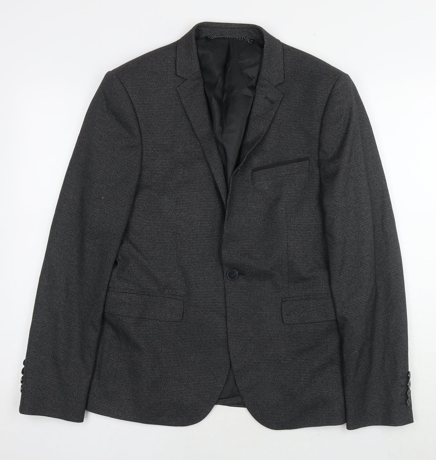 Mens UK Size 38 Burton Regular Grey Suit Jacket