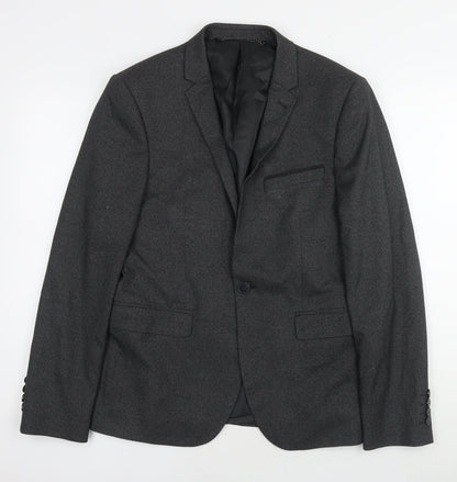Mens UK Size 38 Burton Regular Grey Suit Jacket