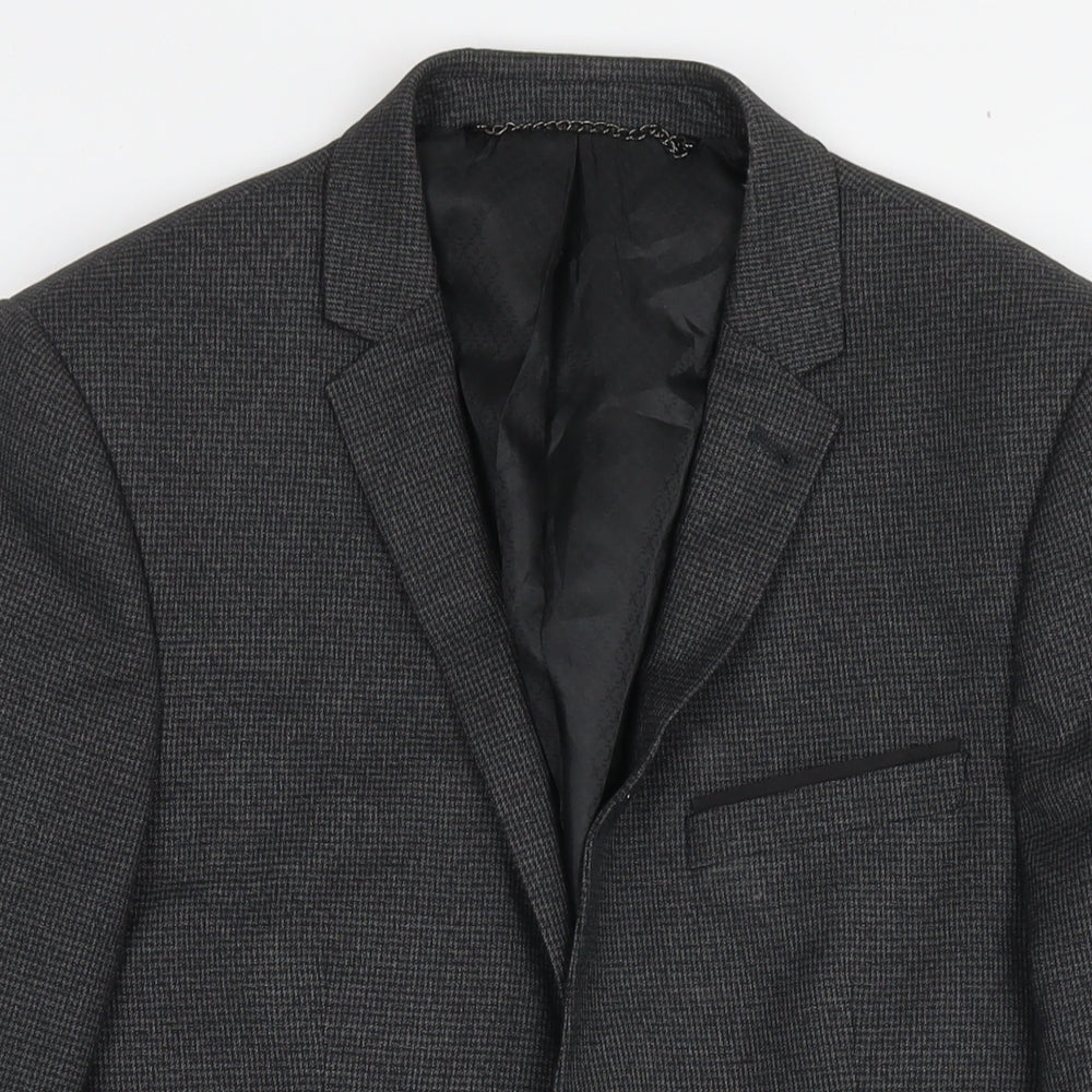 Mens UK Size 38 Burton Regular Grey Suit Jacket