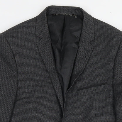 Mens UK Size 38 Burton Regular Grey Suit Jacket