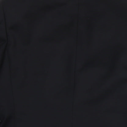 Man to Man Mens Black Wool Jacket Suit Jacket Size 40 Regular