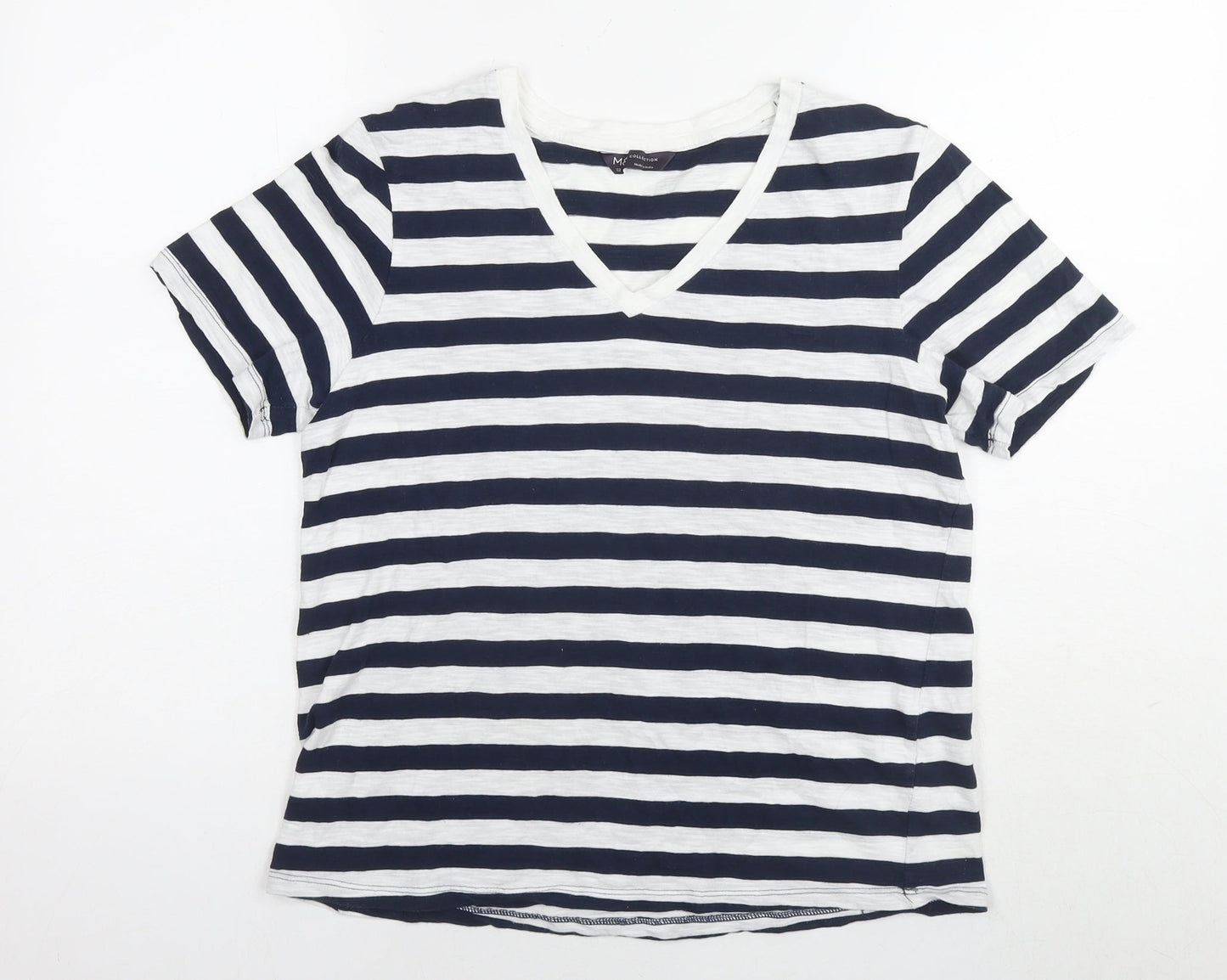 Womens UK Size 12 Marks and Spencer Blue Basic T-Shirt