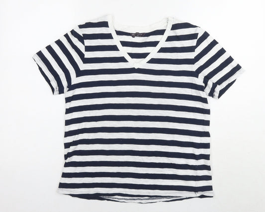 Womens UK Size 12 Marks and Spencer Blue Basic T-Shirt