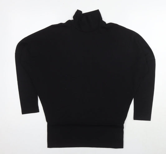 Womens UK Size 8 River Island Black Basic T-Shirt