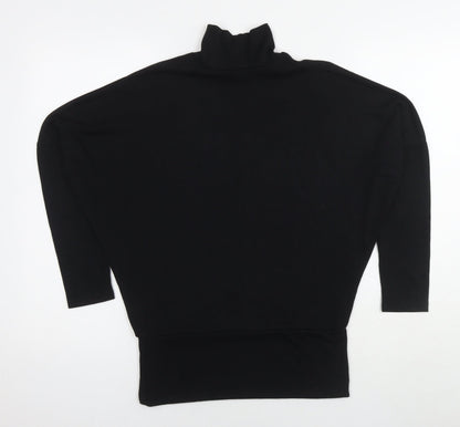 Womens UK Size 8 River Island Black Basic T-Shirt