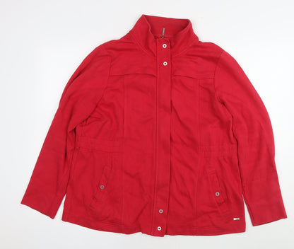 Dash Womens Red Cotton Full Zip Sweatshirt Size 20 Zip