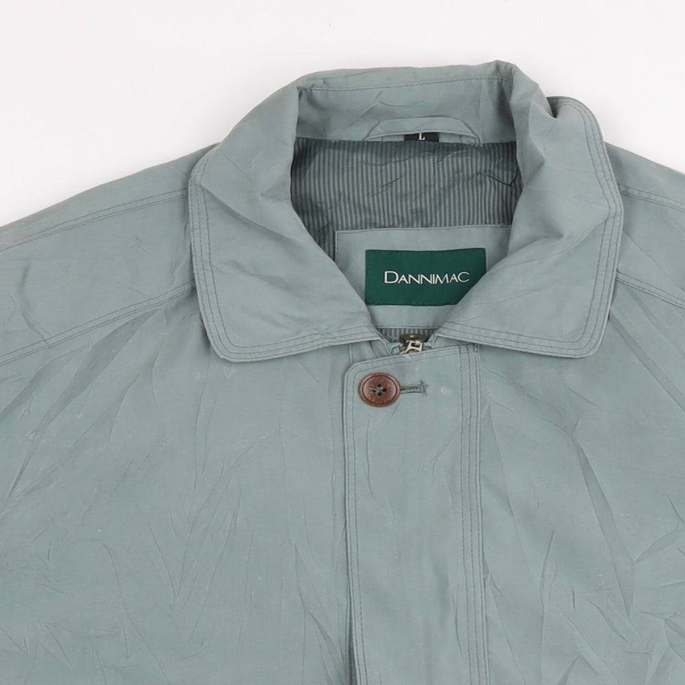 Mens UK Size L Dannimac Green Bomber Jacket