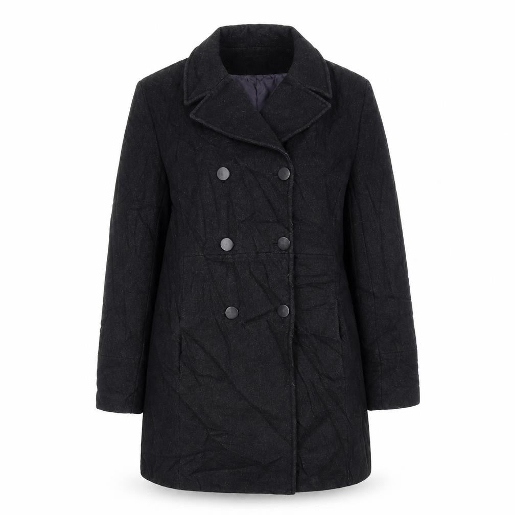 Womens UK Size 12 River Island Black Pea Coat