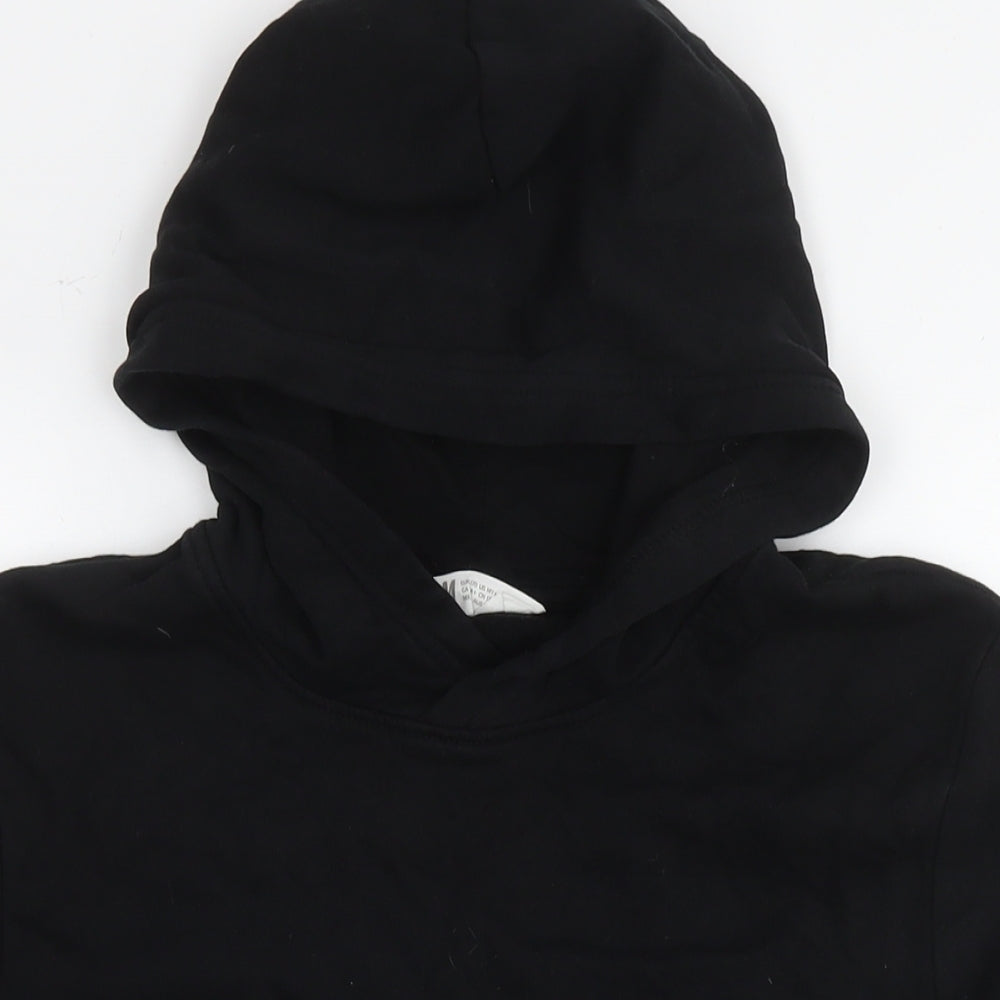 H&M Girls Black Cotton Pullover Hoodie Size 15 Years Pullover