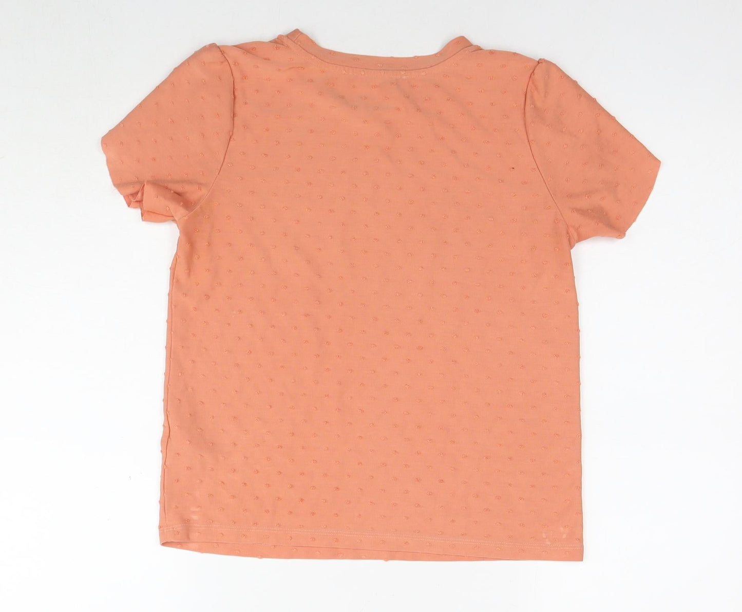 Womens UK Size 10 Marks and Spencer Orange Basic T-Shirt