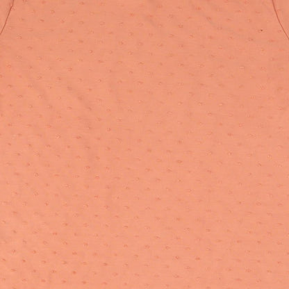 Womens UK Size 10 Marks and Spencer Orange Basic T-Shirt