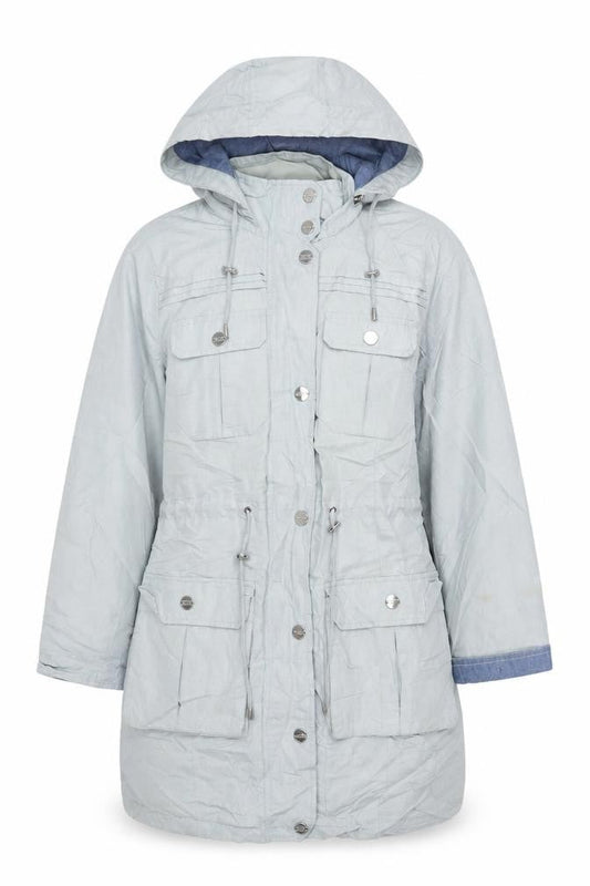 Per Una Womens Blue Parka Jacket Size 8 Zip